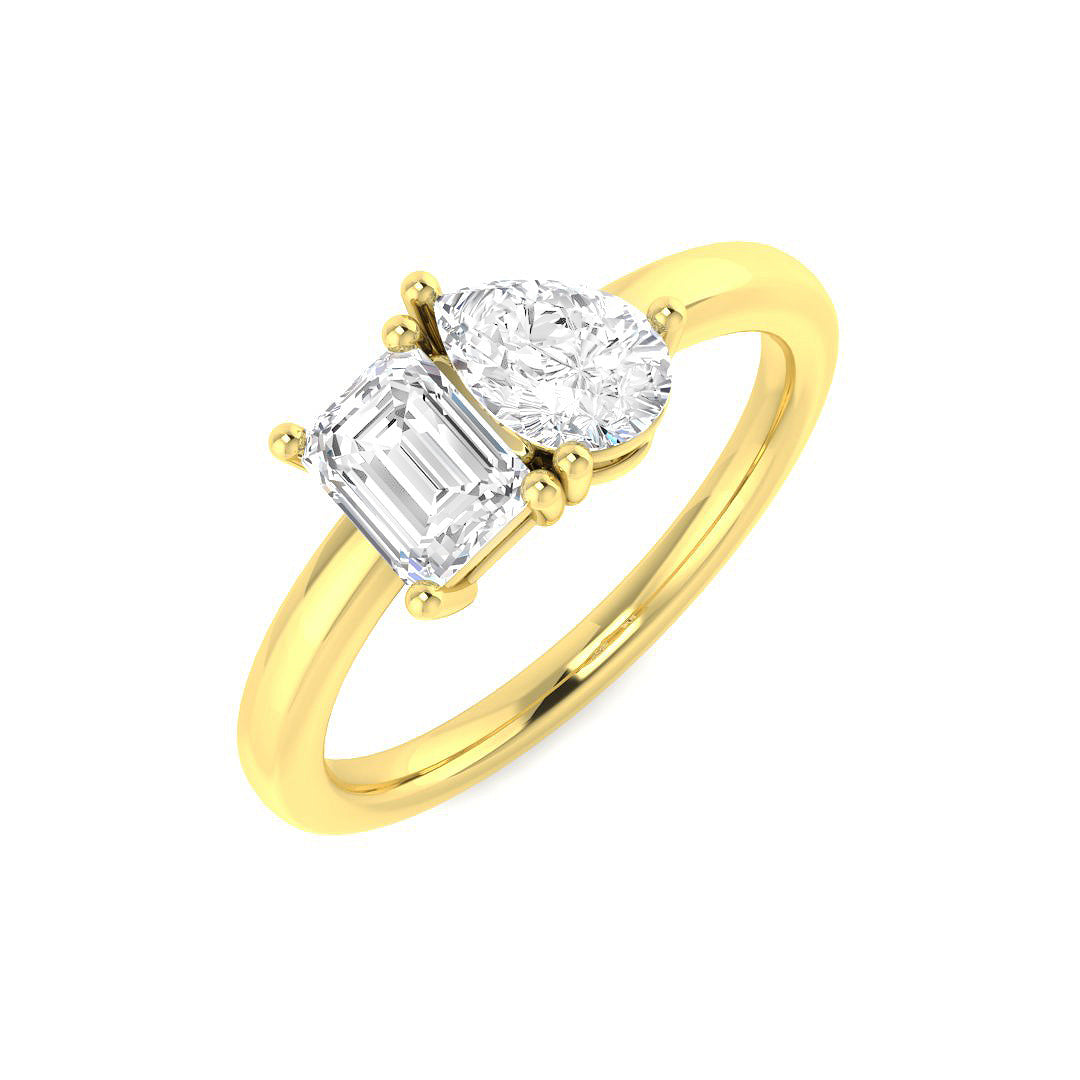 9ct Yellow Gold 0.97ct Laboratory Grown CVD Ring