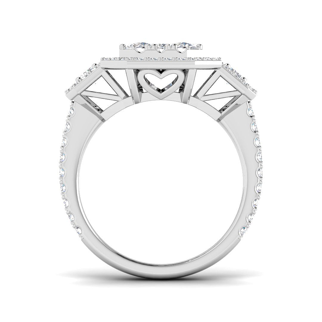 9ct White Gold 1.57ct Laboratory Grown CVD Ring