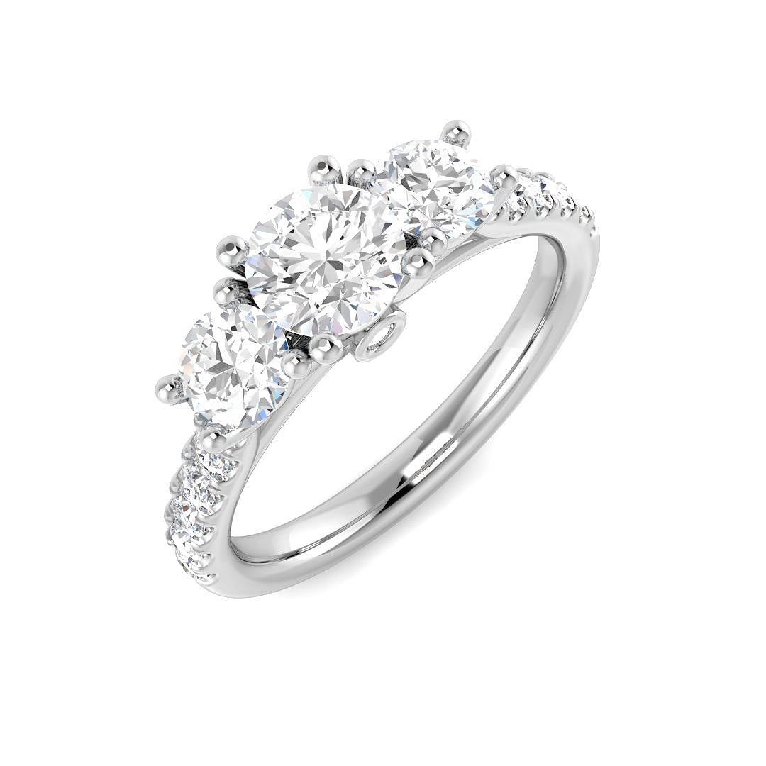9ct White Gold 1.53ct Laboratory Grown CVD Ring