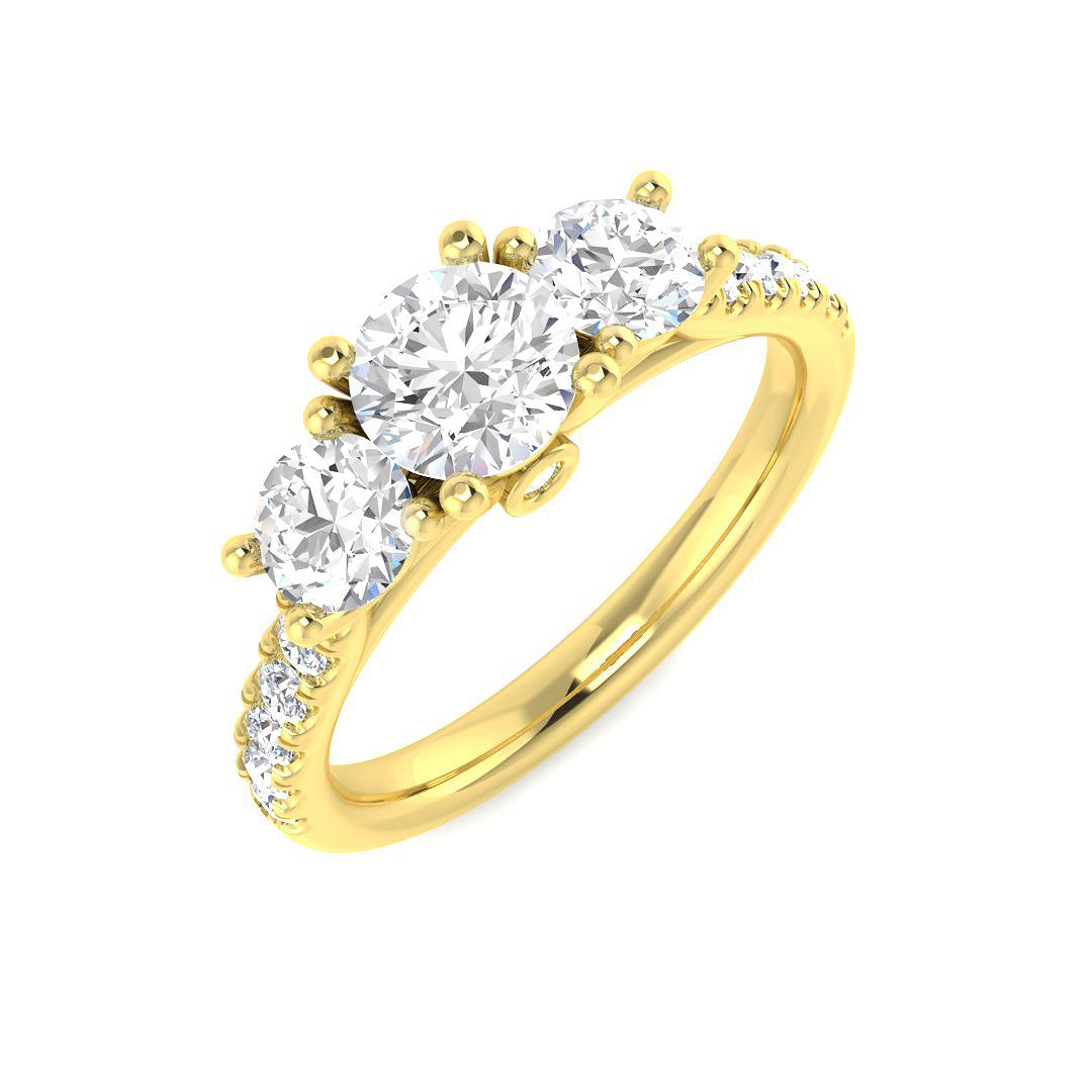 9ct Yellow Gold 1.53ct Laboratory Grown CVD Ring