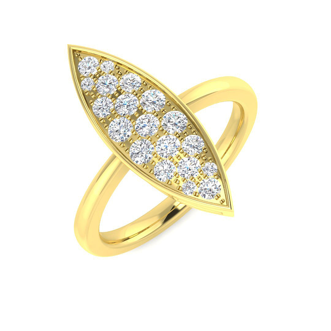 9ct Yellow Gold 0.47ct Laboratory Grown CVD Ring