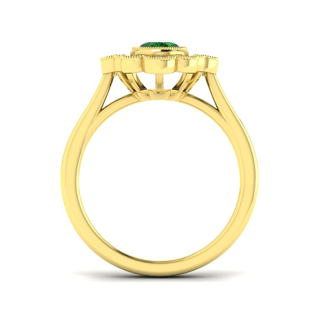 18ct Yellow Gold 1.48ct Emerald Ring