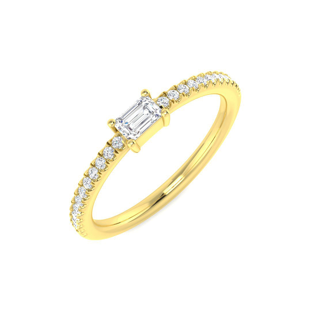 9ct Yellow Gold 0.31ct Diamond Ring
