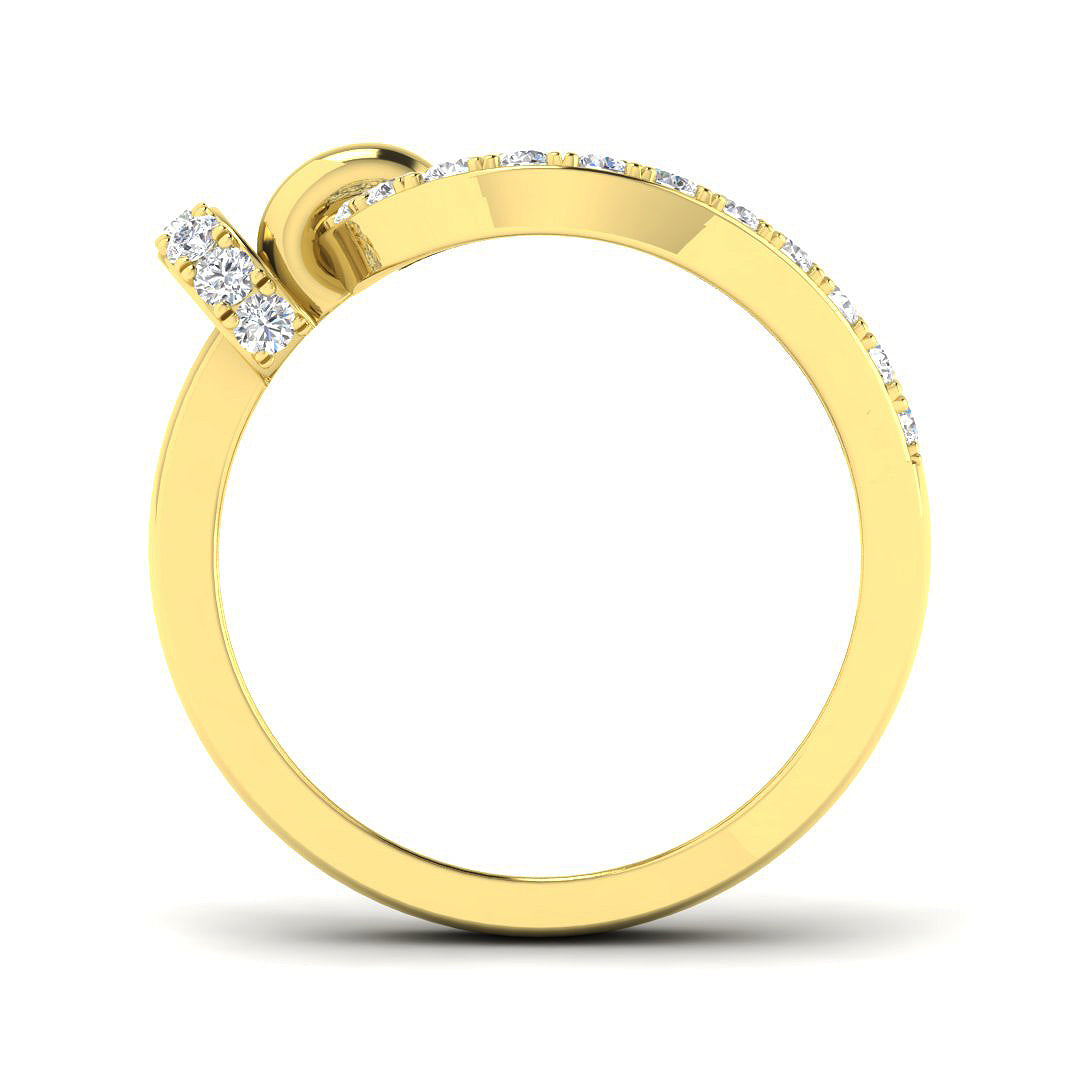 9ct Yellow Gold 0.69ct Laboratory Grown CVD Ring