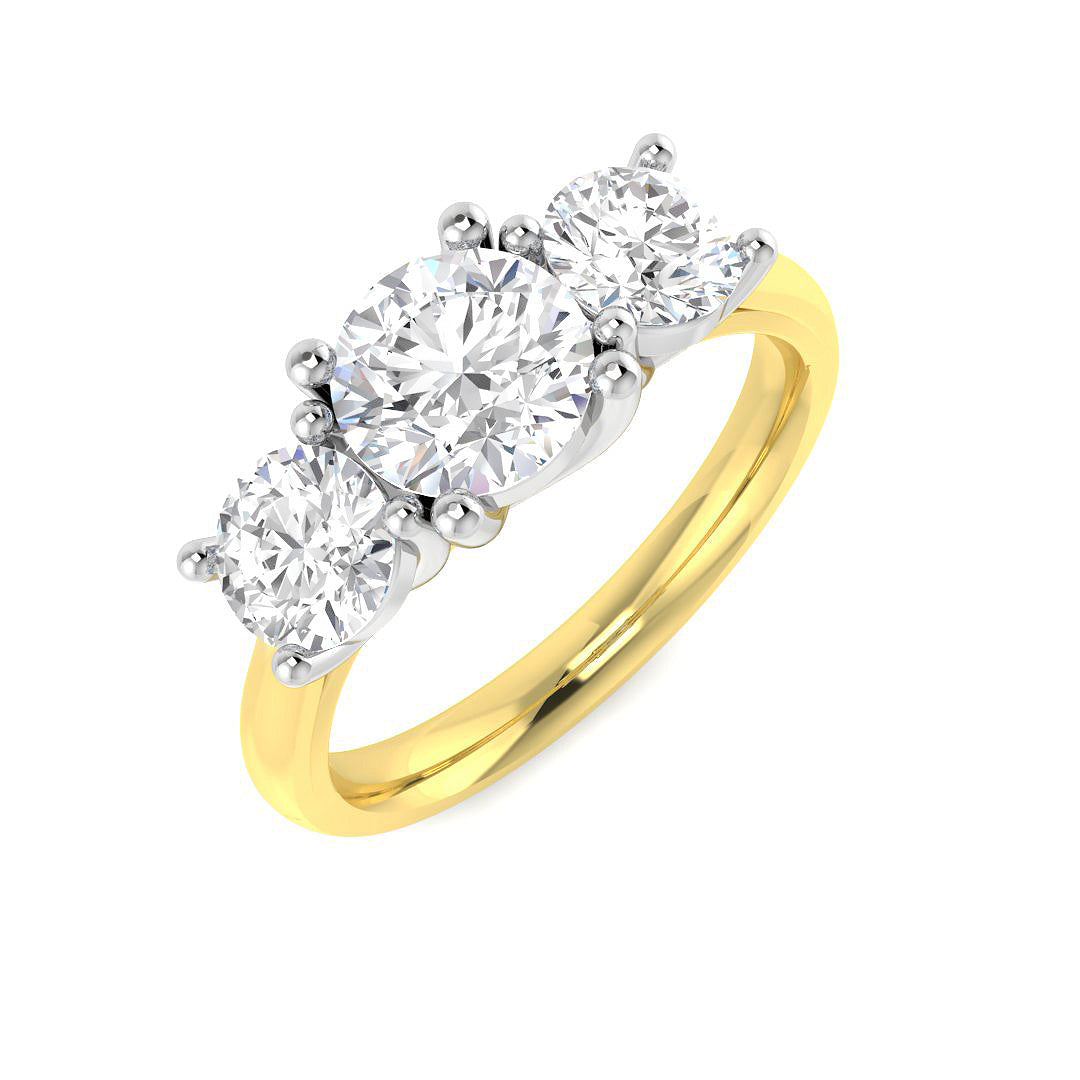 18ct Two-Tone Gold 2.07ct Laboratory Grown CVD Ring