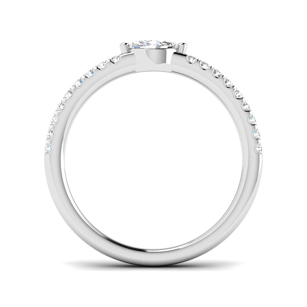 Platinum 0.31ct Diamond Ring