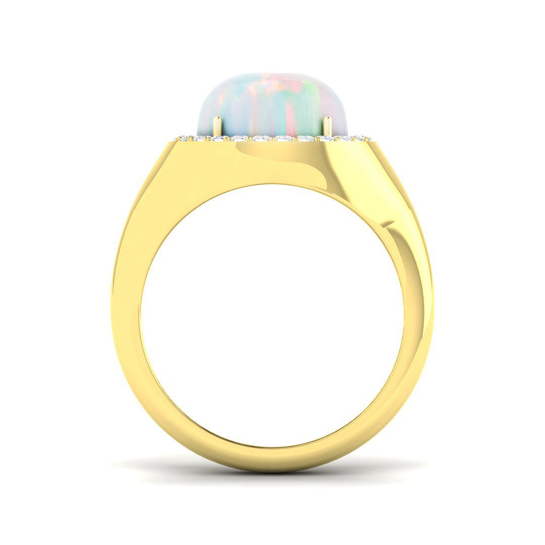 9ct Yellow Gold 2.18ct Opal Ring