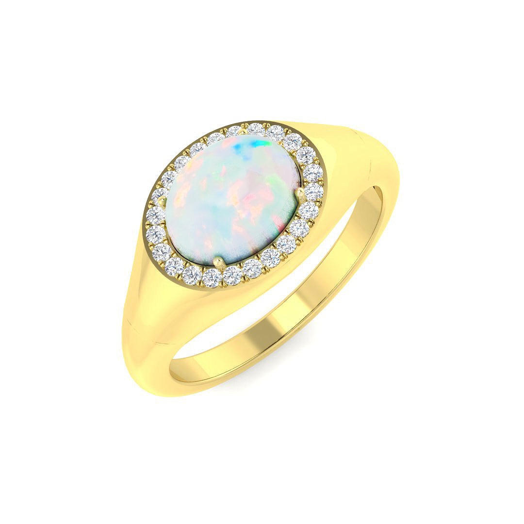 9ct Yellow Gold 1.31ct Opal Ring