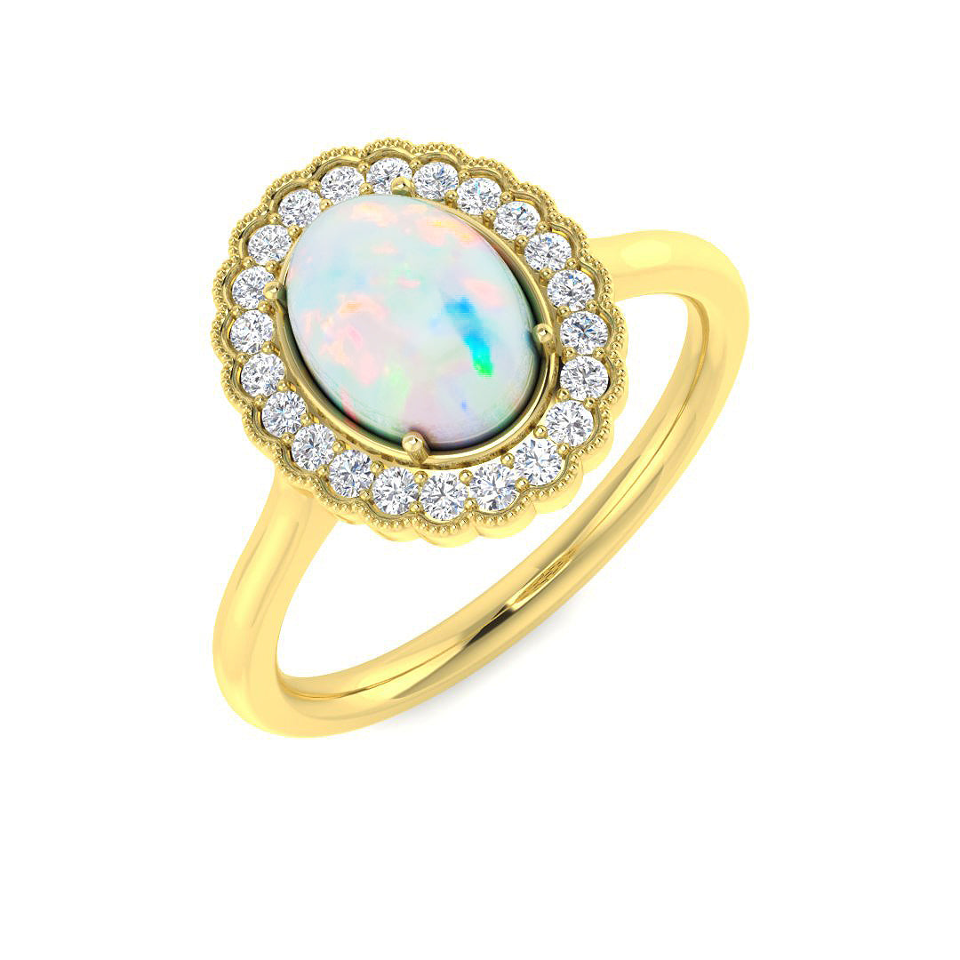 9ct Yellow Gold 1.55ct Opal Ring