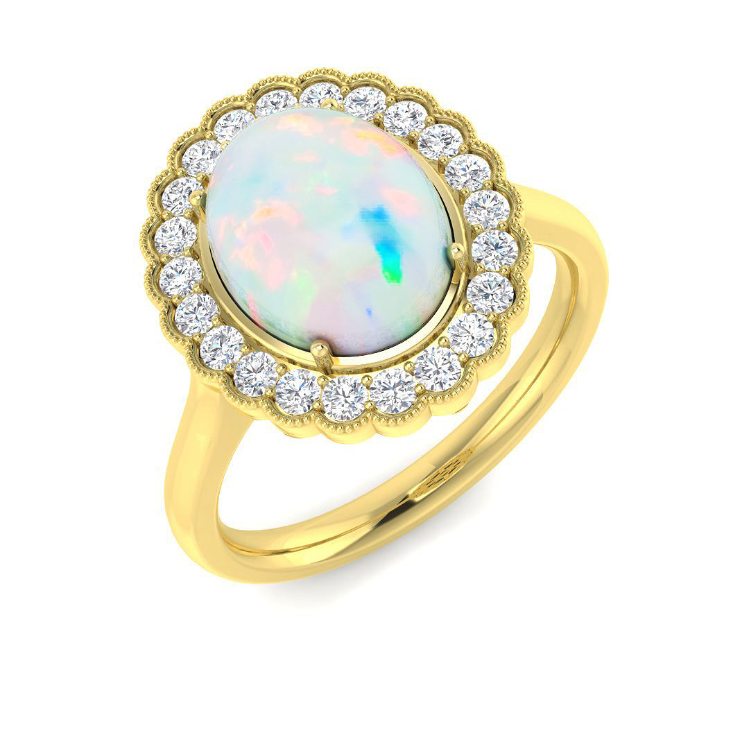 9ct Yellow Gold 2.14ct Opal Ring