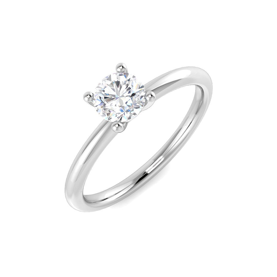 9ct White Gold 0.50ct Laboratory Grown CVD Ring