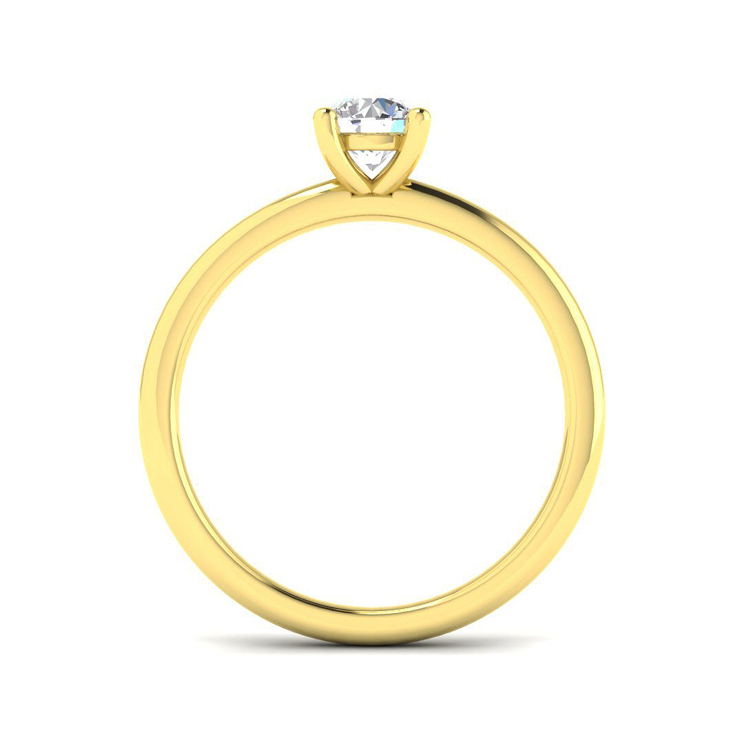 18ct Yellow Gold 0.54ct E VS2 Laboratory Grown CVD Ring