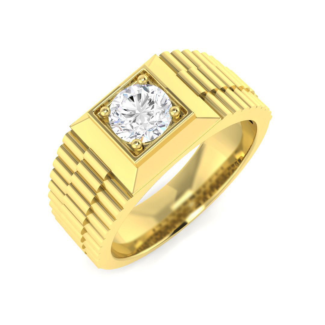 9ct Yellow Gold 0.70ct Laboratory Grown CVD Ring