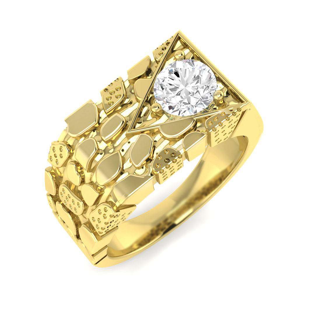 9ct Yellow Gold 1.00ct Laboratory Grown CVD Ring