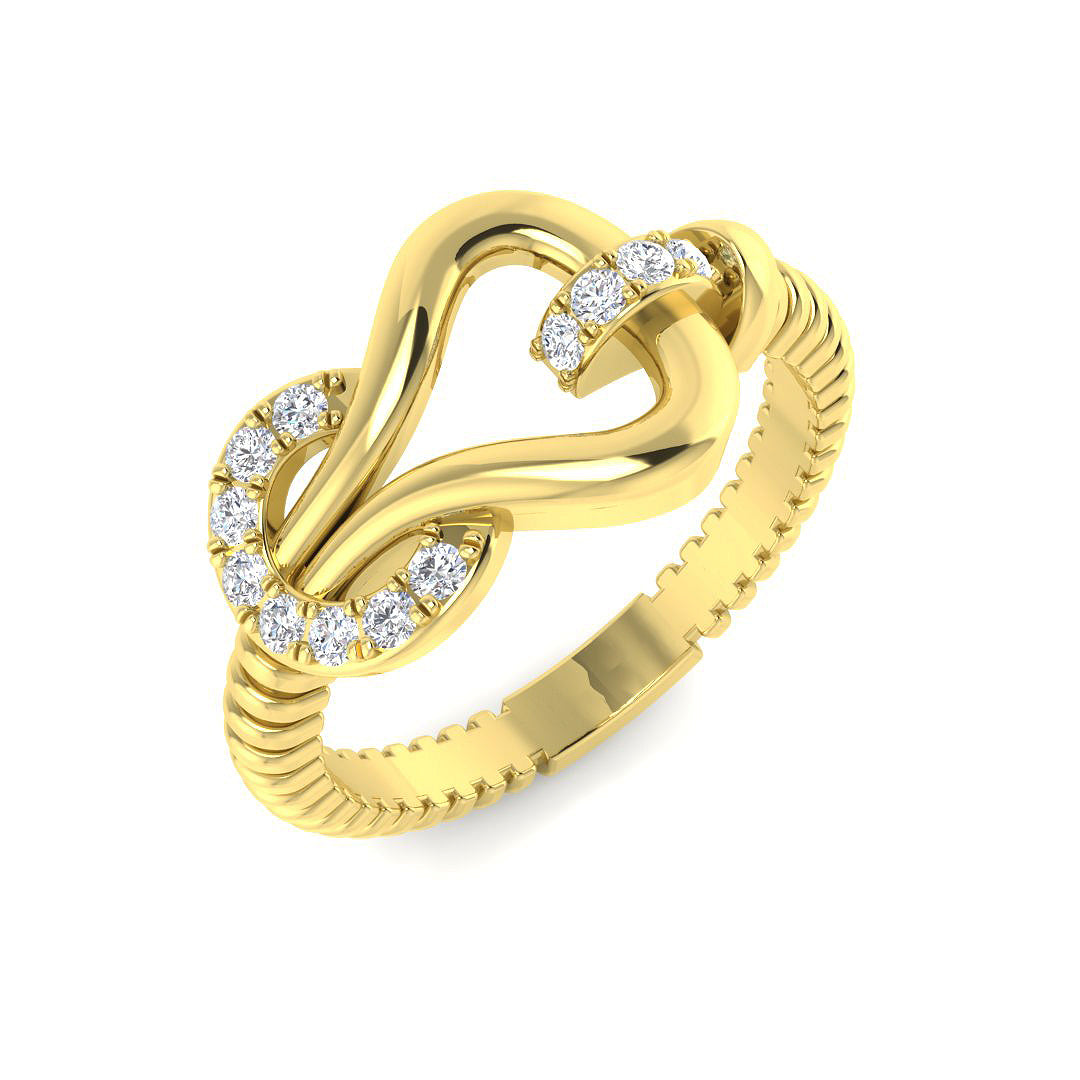 9ct Yellow Gold 0.16ct Laboratory Grown CVD Ring