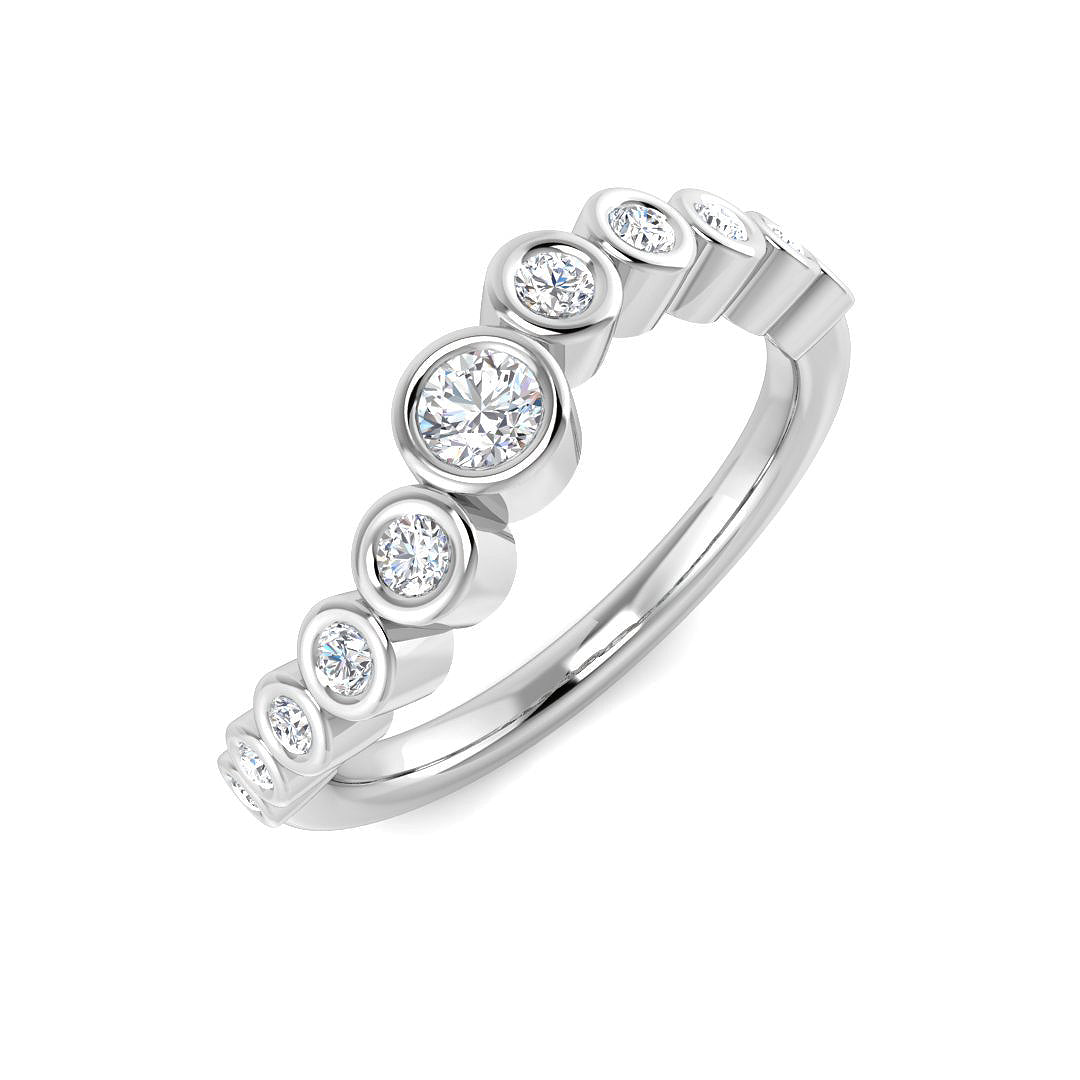 9ct White Gold 0.39ct Laboratory Grown CVD Ring