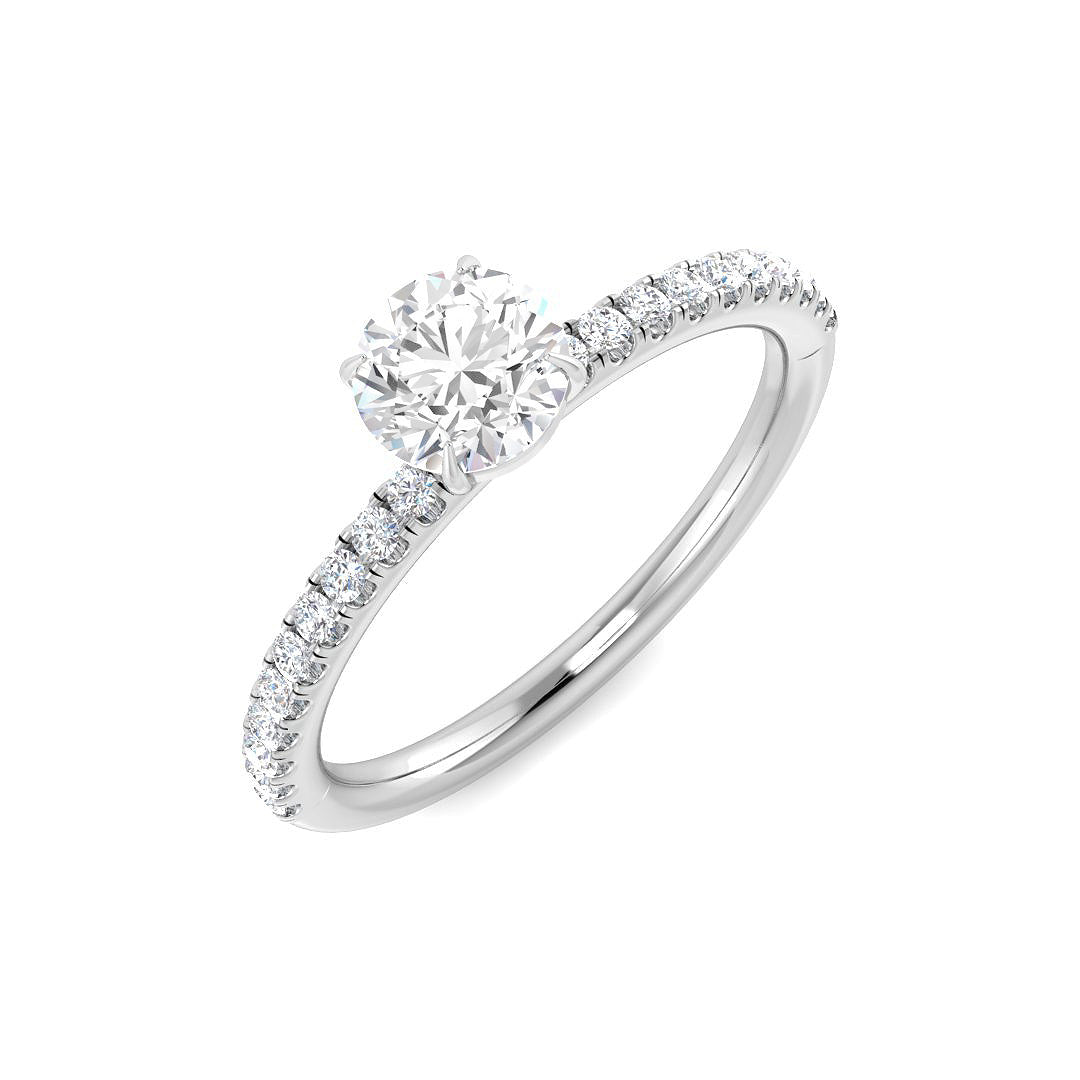 18ct White Gold 0.69ct Laboratory Grown CVD Ring