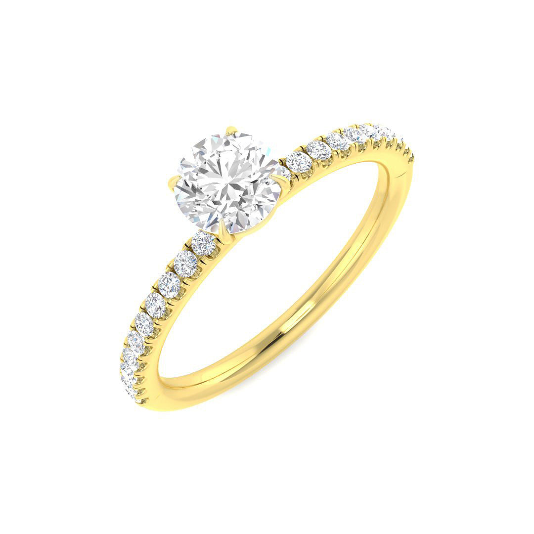 18ct Yellow Gold 0.69ct Laboratory Grown CVD Ring