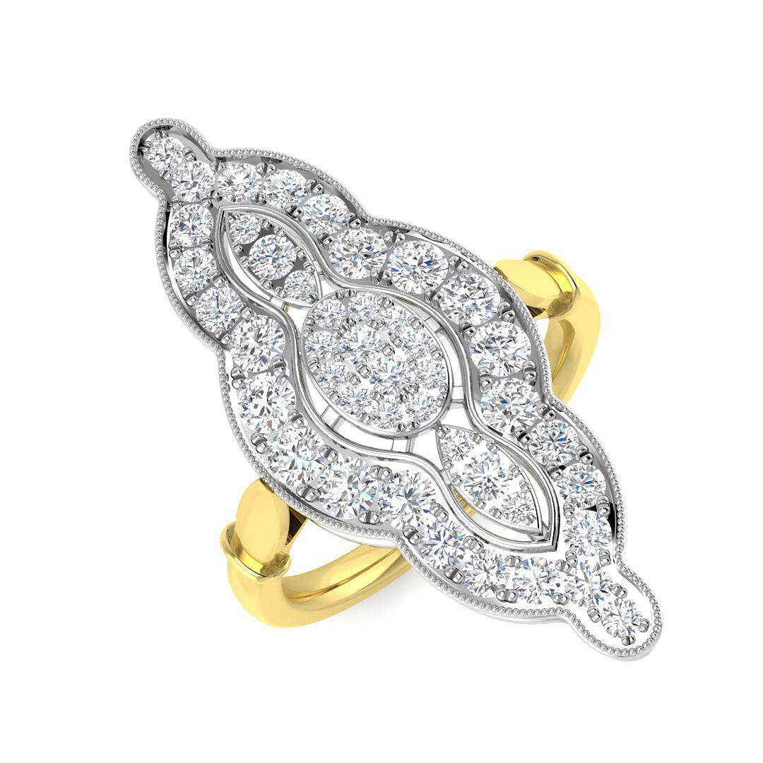 9ct Two-Tone Gold 1.22ct Laboratory Grown CVD Ring