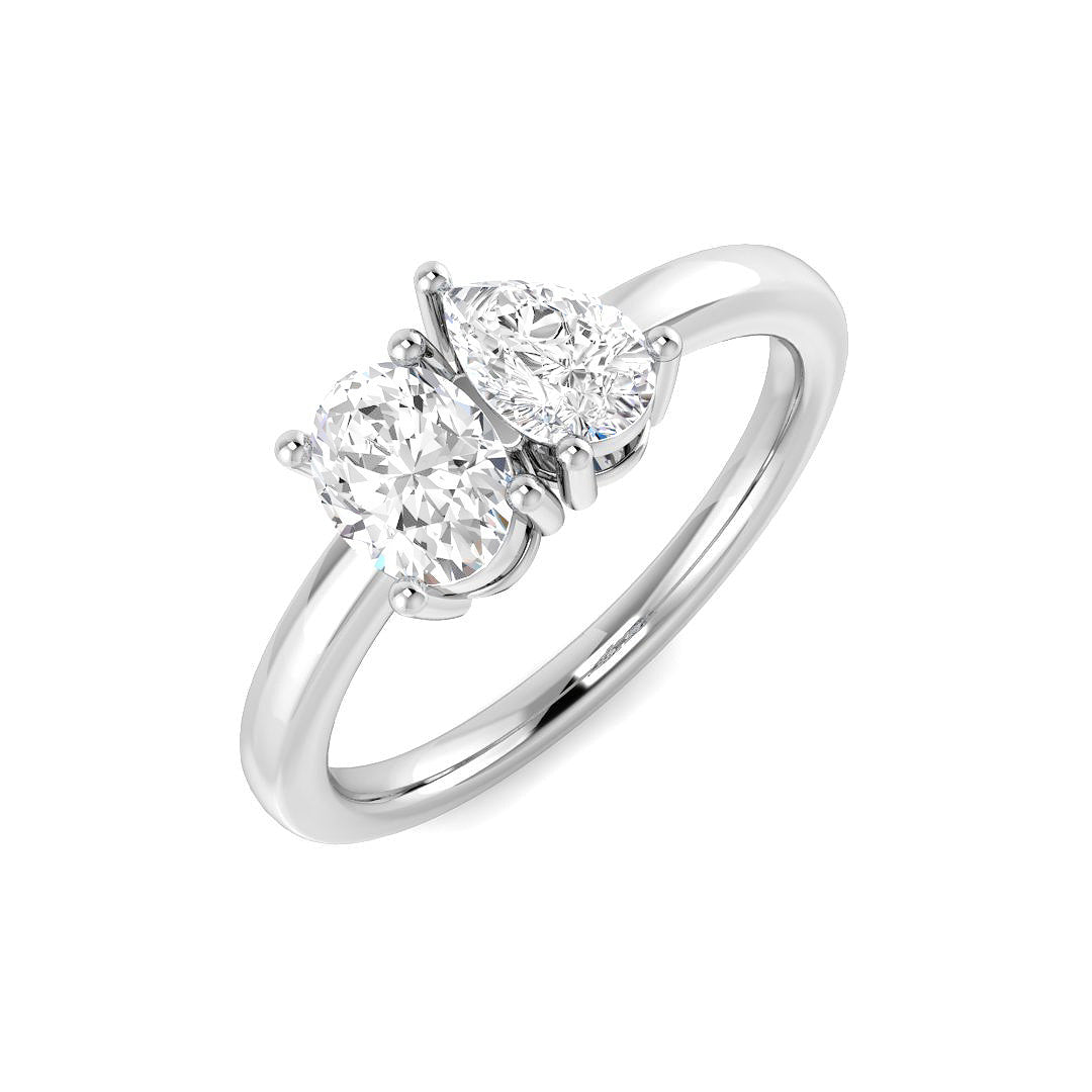 9ct White Gold 0.83ct Laboratory Grown CVD Ring