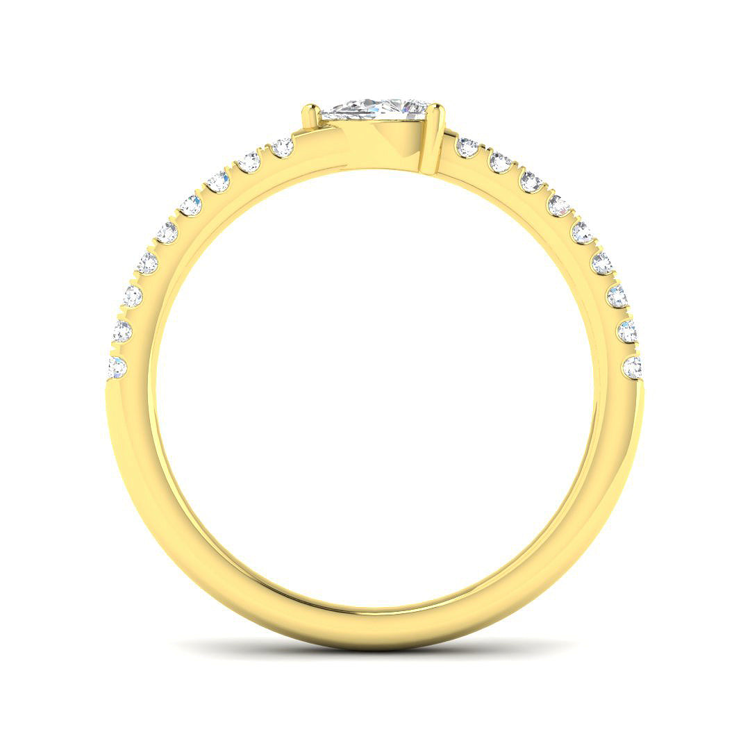 9ct Yellow Gold 0.35ct Diamond Ring