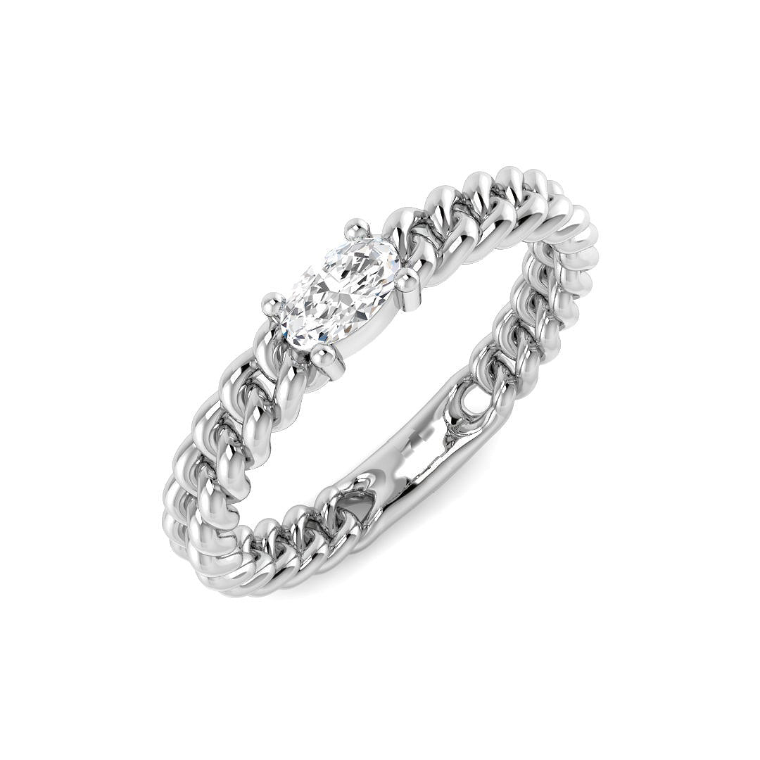 9ct White Gold 0.19ct Laboratory Grown CVD Ring