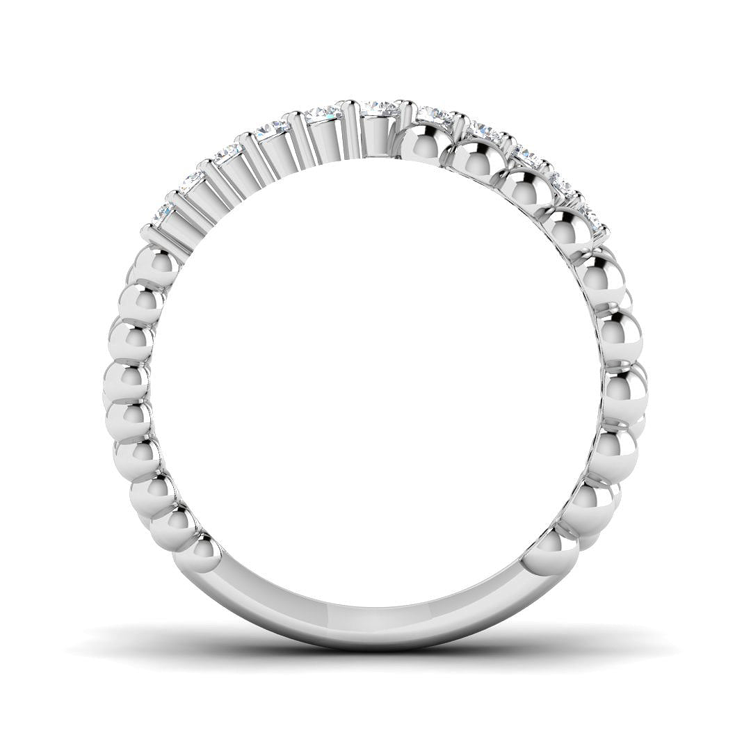 9ct White Gold 0.25ct Laboratory Grown CVD Ring