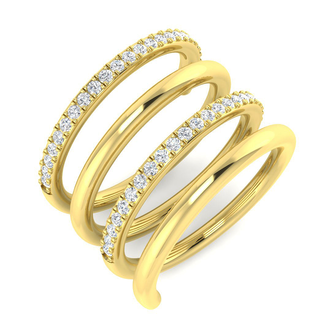 9ct Yellow Gold 0.39ct G SI2 Diamond Ring