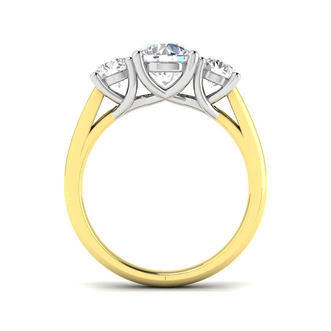 18ct Two-Tone Gold 1.80ct Laboratory Grown CVD Ring