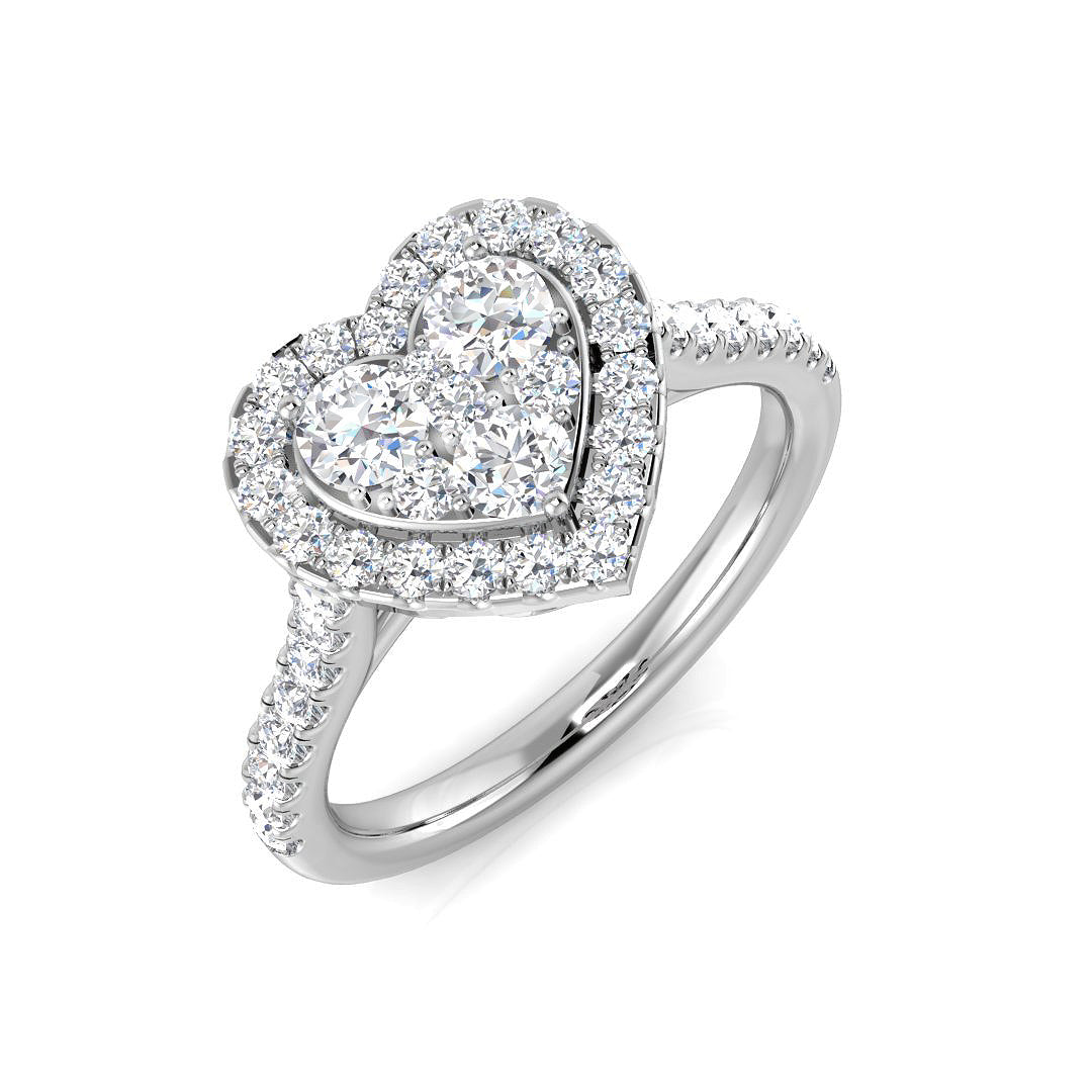 9ct White Gold 0.74ct G SI2 Diamond Ring