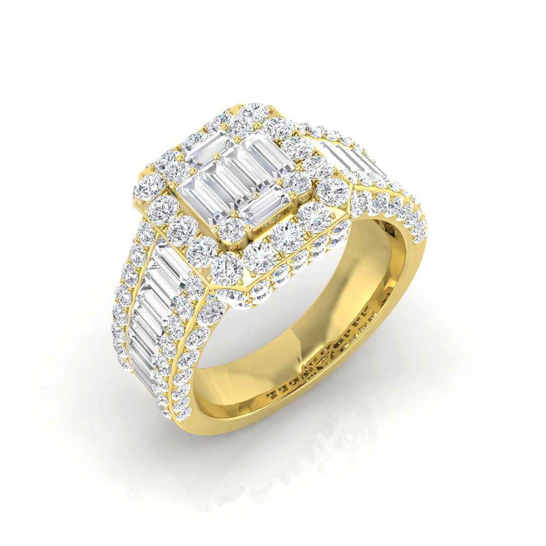9ct Yellow Gold 3.72ct G SI2 Diamond Ring