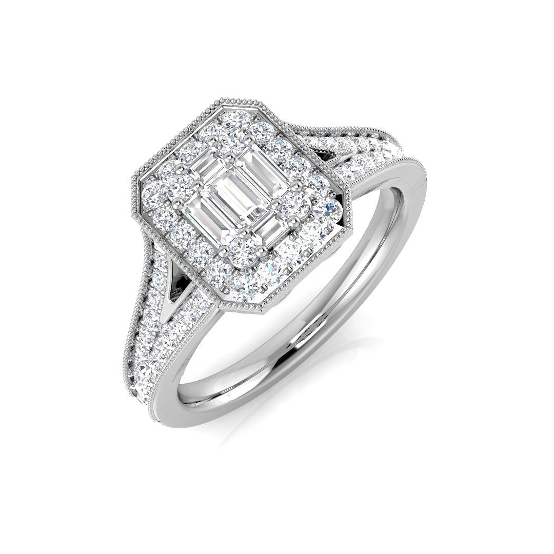 14ct White Gold 0.74ct G SI2 Diamond Ring