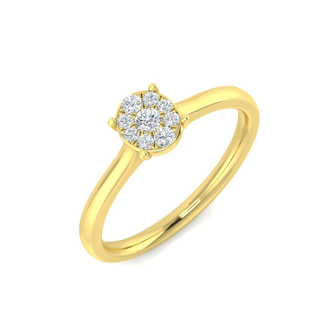 14ct Yellow Gold 0.10ct G SI2 Diamond Ring