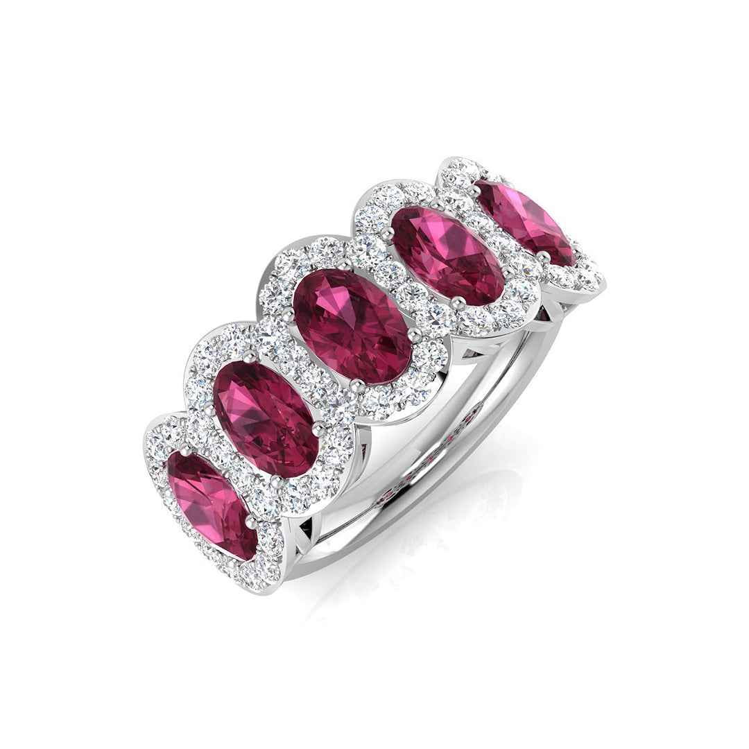 9ct White Gold 2.74ct Pink Tourmaline Ring