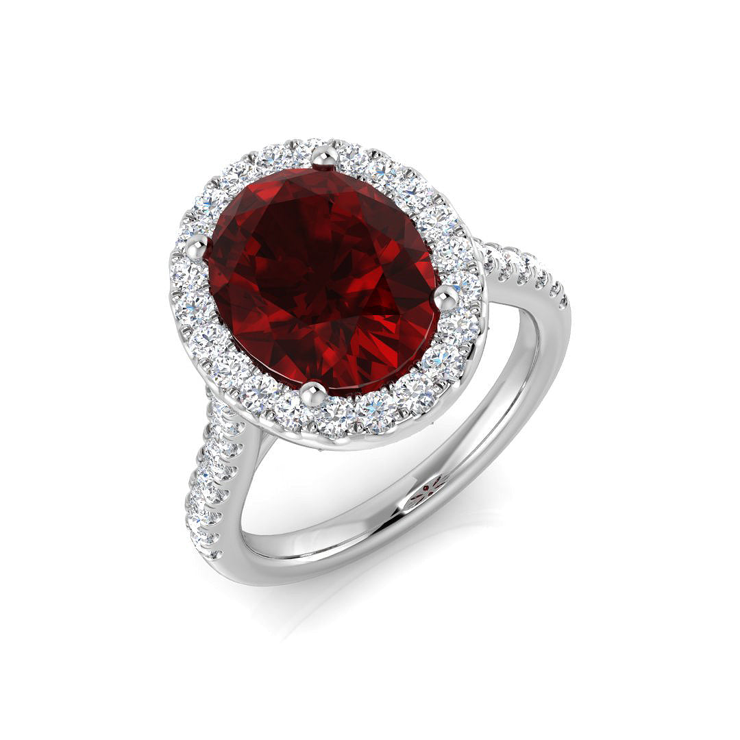 Platinum 5.07ct Ruby Ring