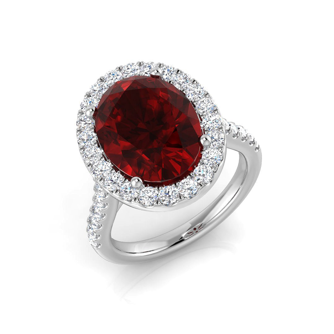 Platinum 5.70ct Ruby Ring