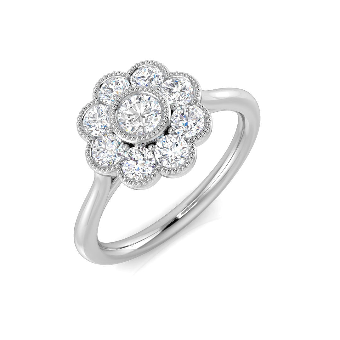 9ct White Gold 0.77ct G I1 Diamond Ring