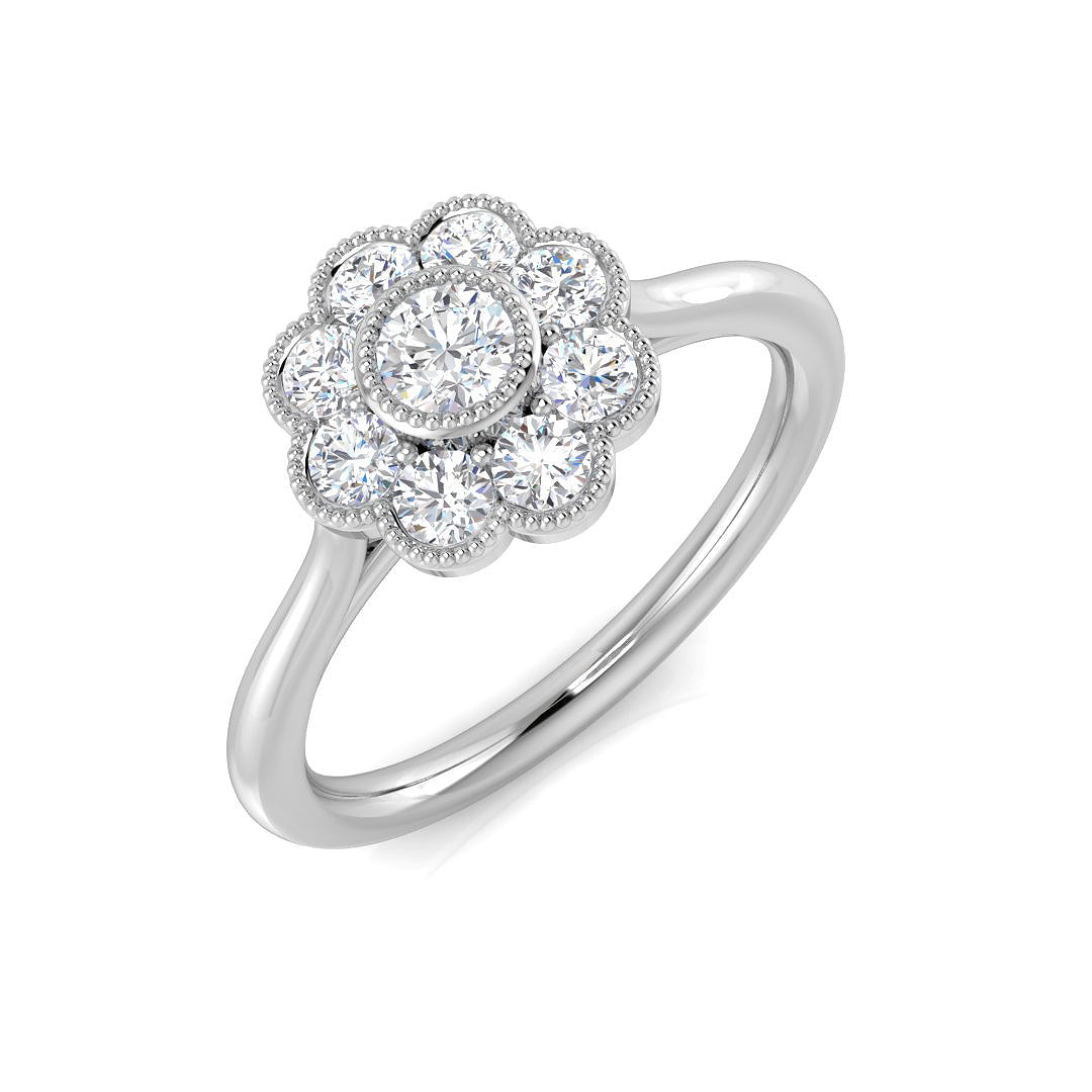 9ct White Gold 0.45ct G I1 Diamond Ring