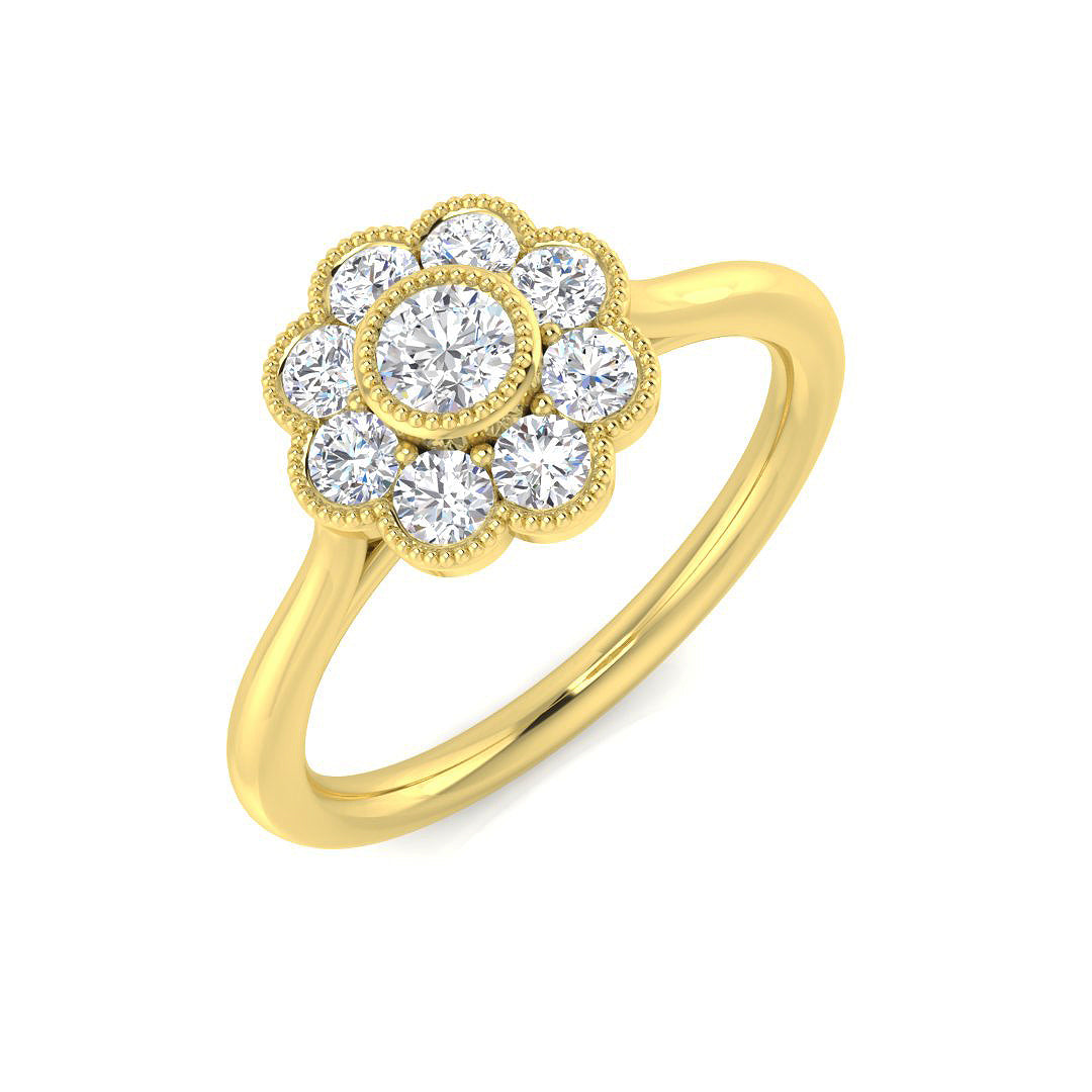 9ct Yellow Gold 0.45ct G I1 Diamond Ring