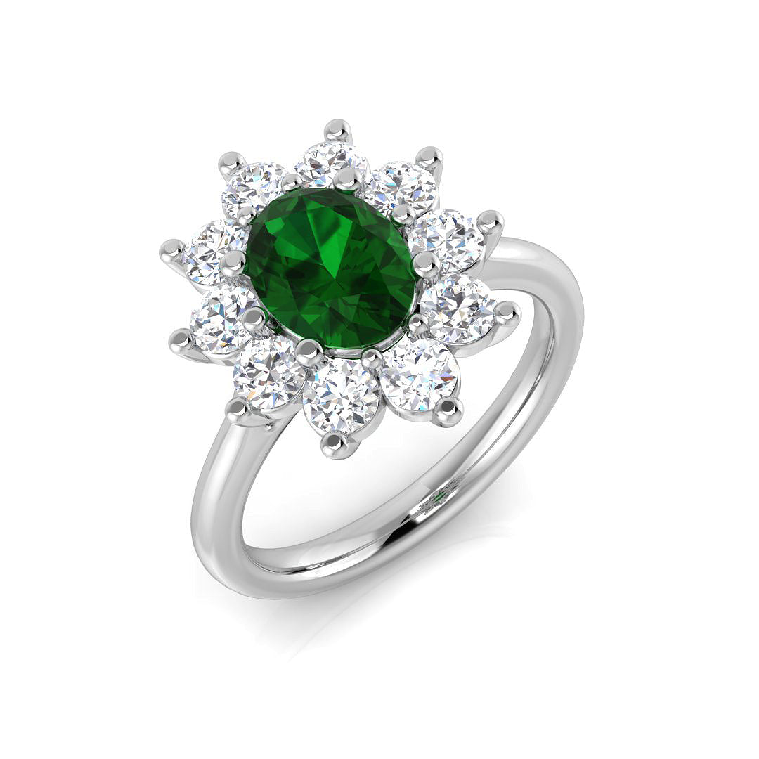 Platinum 2.12ct Emerald Ring