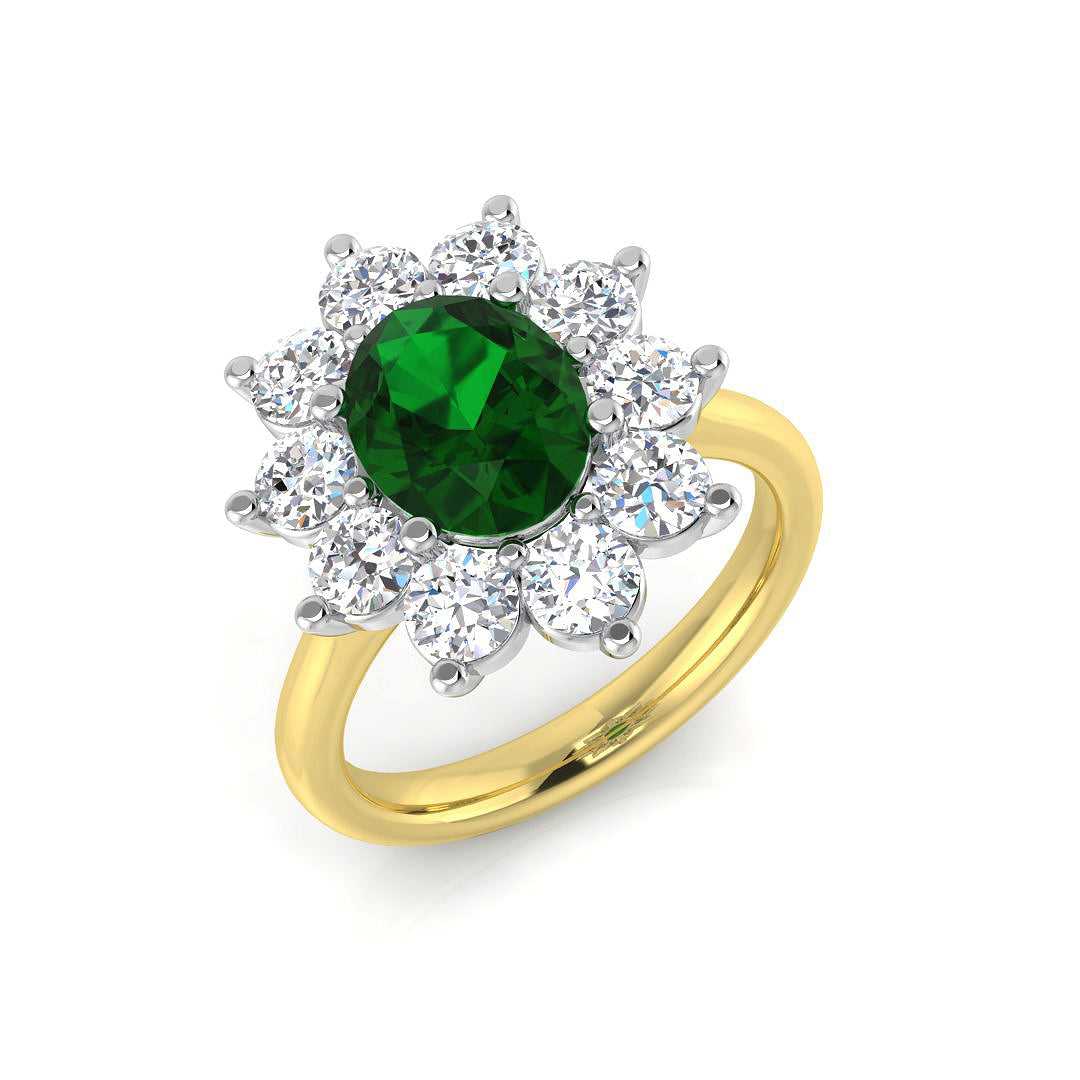 18ct Yellow Gold 3.72ct Emerald Ring