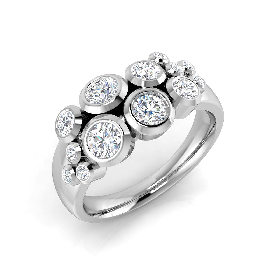 9ct White Gold 0.80ct Laboratory Grown CVD Ring