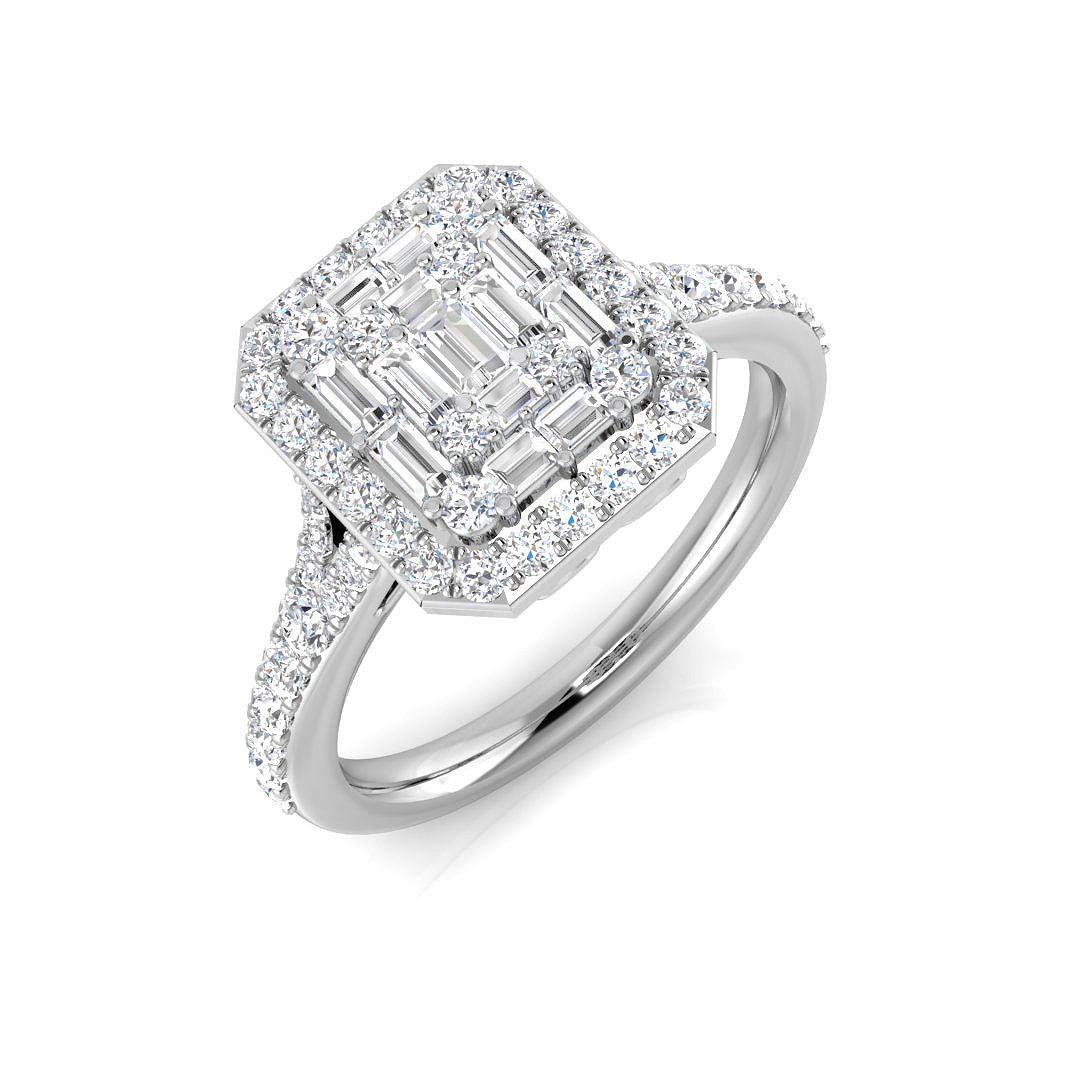 9ct White Gold 0.49ct G SI2 Diamond Ring