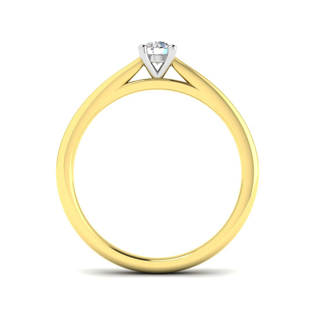 9ct Two-Tone Gold 0.18ct Laboratory Grown CVD Ring