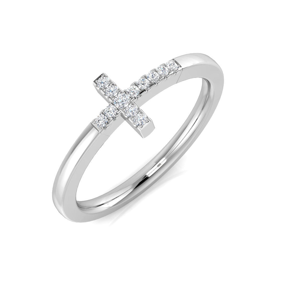 9ct White Gold 0.06ct G SI2 Diamond Ring