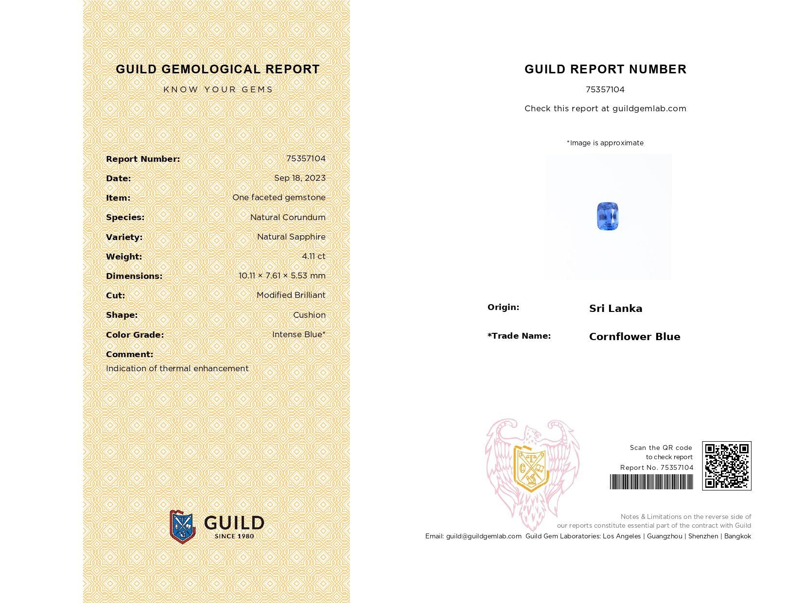 4.11ct Natural Deep Blue Sapphire And Diamond Platinum Ring