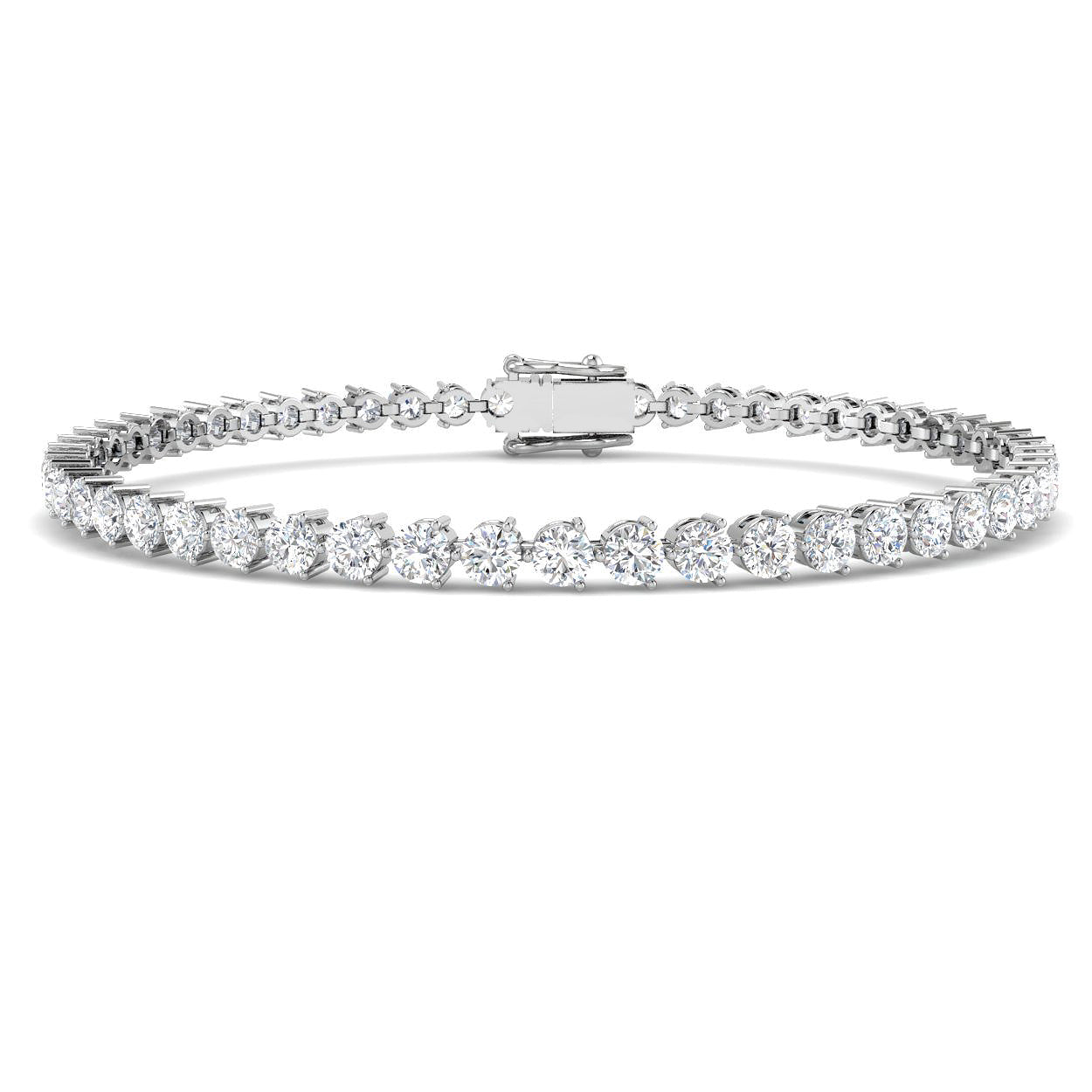 9ct White Gold 4.00ct Laboratory Grown CVD Bracelet