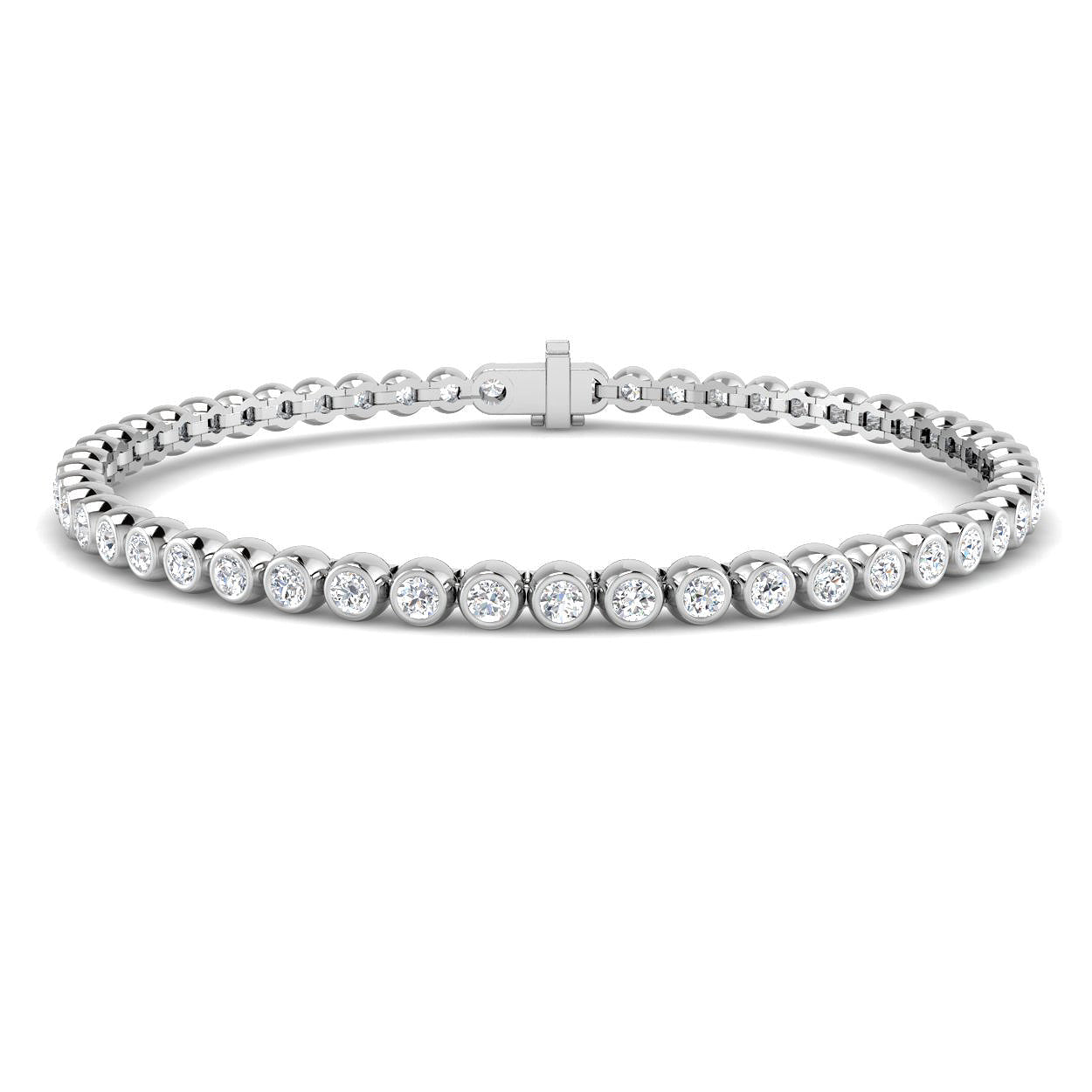 9ct White Gold 2.98ct G I1 Diamond Bracelet