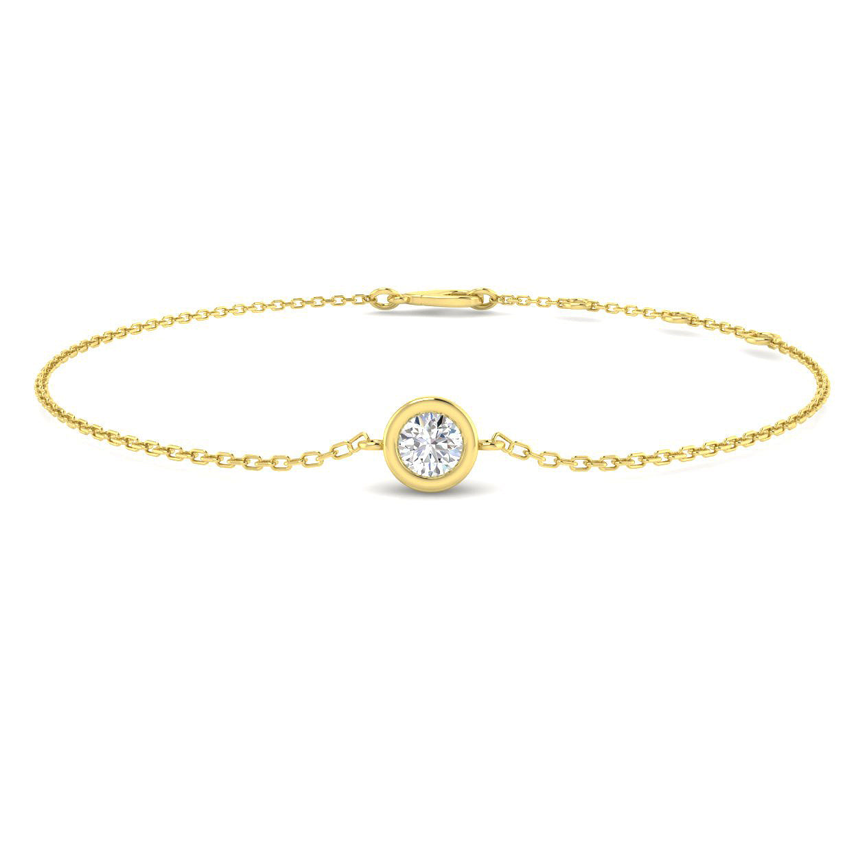 9ct Yellow Gold 0.25ct Laboratory Grown CVD Bracelet