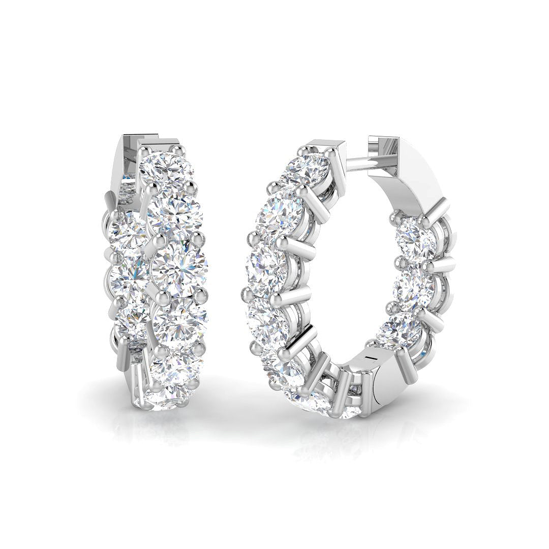 18ct White Gold 3.86ct G SI2 Diamond Earrings